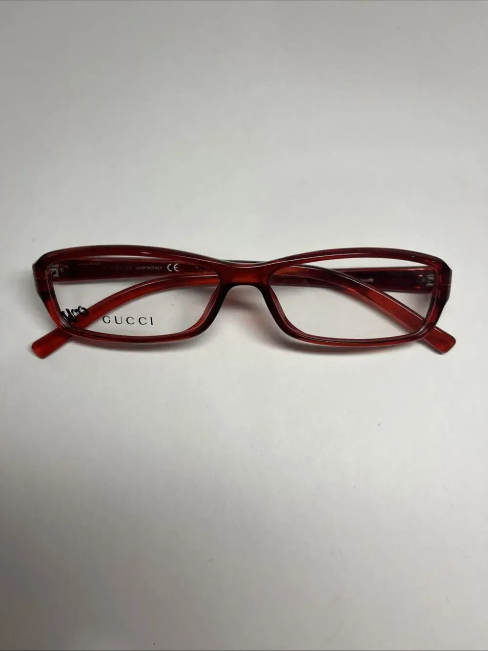 Gucci Made in Italy 2579 Eyeglasses Red GG Mini Logo 135 Frames VIntage